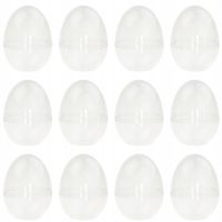 12x JAJKA AKRYLOWE JAJKO PRZEŹROCZYSTE STOJĄCE 9CM PLASTIKOWE WIELKANOCNE