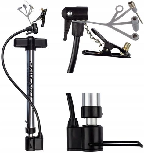 Pompka rowerowa z wężykiem ręczna do piłek roweru wielofunkcyjna AVENTO 4w1 na Arena.pl