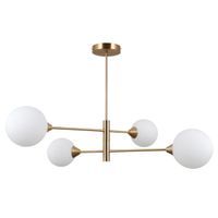 LAMPA sufitowa EVORA PND-55342-4-HB Italux molekuły szklane kule czarne białe