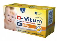 D-Vitum Kids Witamina D600 j.m. dla niemowląt po 6.miesiąca, 90 kapsułek