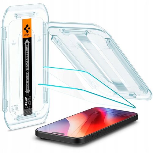 Szkło hartowane do iPhone 16 Pro, Spigen EZ Fit 2P, z aplikatorem, mocne na Arena.pl