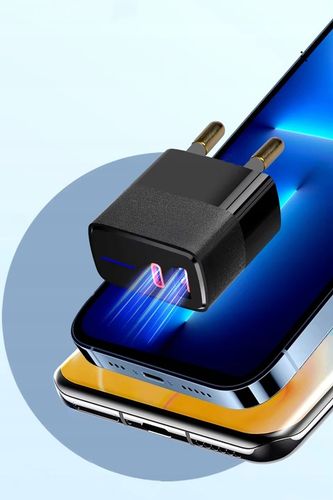 SZYBKA ŁADOWARKA SIECIOWA GNIAZDO USB + USB-C QC+PD 20W + KABEL USB-C 1m na Arena.pl
