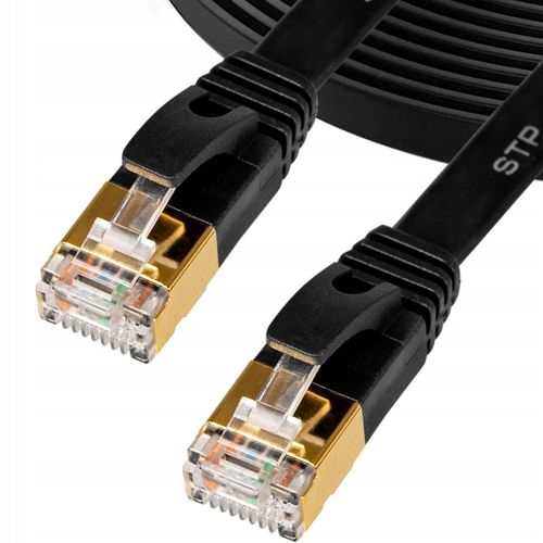KABEL ETHERNET SIECIOWY LAN PATCHCORD SKRĘTKA INTERNET PŁASKI SFTP CAT7 15M na Arena.pl