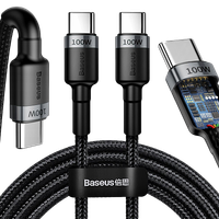 Baseus Szybki Kabel USB C / USB C 100W 5A Power Delivery Mocny Przewód 2m