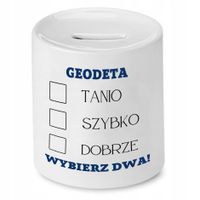 Skarbonka Dla Geodety Tanio Szybko Dobrze Prezent Z Nadrukiem Ze Zdjęciem