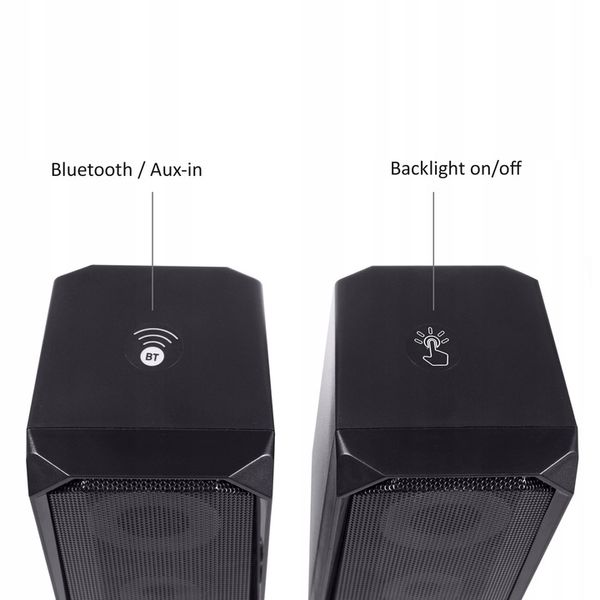 GŁOŚNIKI KOMPUTEROWE ZESTAW 2.0 BLUETOOTH do PC LAPTOPA KOMPUTERA Audiocore zdjęcie 6