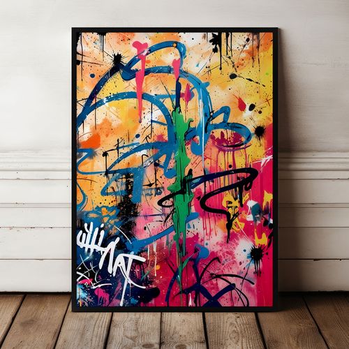 Plakat graffiti ściana abstrakcja 61x91 cm na Arena.pl