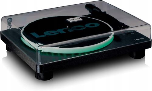 Gramofon LENCO LS-50LEDBK z głośnikami LED USB napęd pasowy 33, 45 i 78 obr na Arena.pl