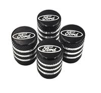 FORD nakrętki na wentyle ALUMINIOWE kapturki FORD wentylki 4szt. CZARNE