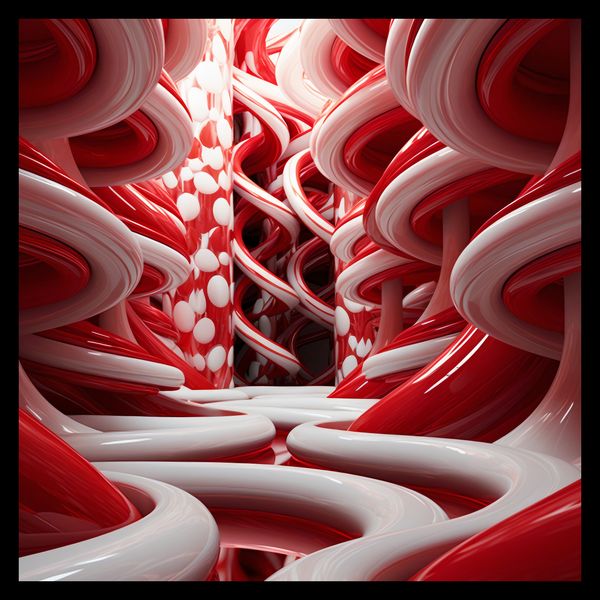 Plakat 30x30cm Czerwone Wiry zdjęcie 2