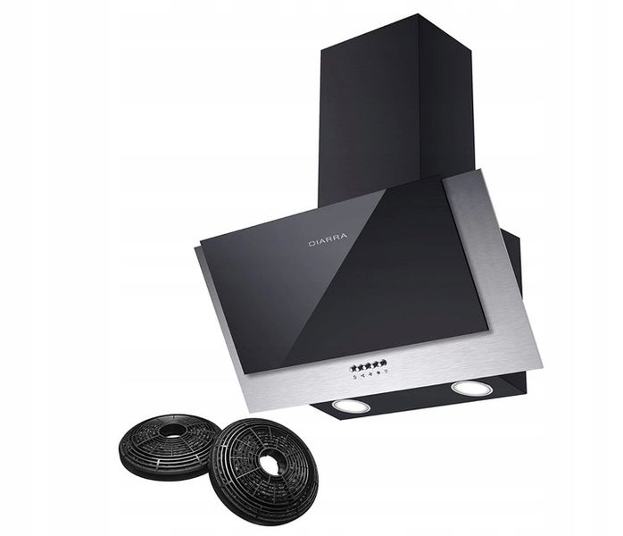 Ciarra CBCB6736C okap naścienny 60 cm, 380 m³/h, oświetlenie LED, 2 filtry zdjęcie 1