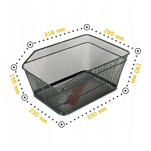 KOSZYK ROWEROWY CZARNY HT-113 tył przykręcany mały zdjęcie 6