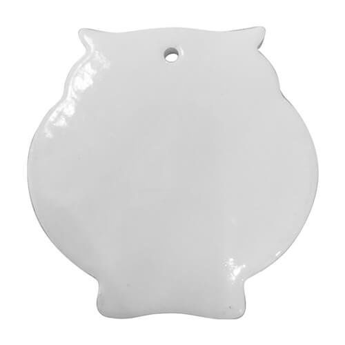 Podkładka ceramiczna do sublimacji - sowa zdjęcie 1
