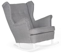 Fotel uszak ARI bujany skandynawski  pepitka wzór design