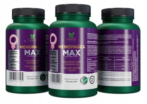 MENOPAUZA MAX PREMIUM dla dojrzałych kobiet Czerwona koniczyna Lanco 60kaps na Arena.pl