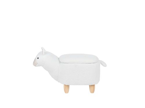 Pufa Tapicerowana Biała Alpaca na Arena.pl
