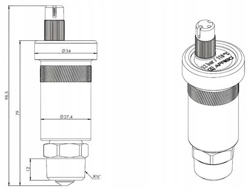 ODPOWIETRZNIK AUTOMATYCZNY AUTOMAT MOSIĘŻNY PROSTY 1/2" Z ZAWOREM STOPOWYM na Arena.pl