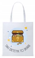 Torba Biała Eco Shopper Dla Dietetyka Dietetyczki Z Nadrukiem Ze Zdjęciem