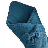 Rożek becik otulacz niemowlęcy muślinowy 75x75 cm