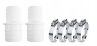 Złączka do węża basenowego 32 mm + opaski stalowe 2 sztuki