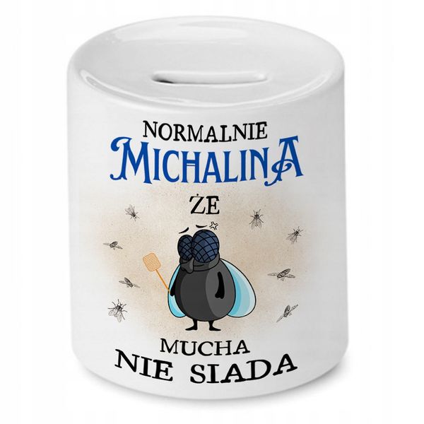 Skarbonka Dla Michaliny Na Urodziny Prezent Z Nadrukiem Ze Zdjęciem zdjęcie 1