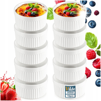 10x Naczynie ZAPIEKANIA żaroodporne miska miseczka kokilka ceramiczna 260ml