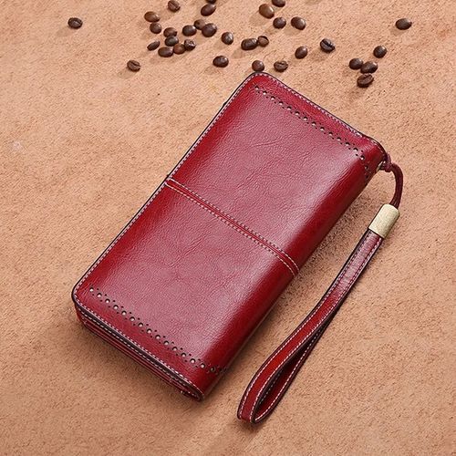 PORTFEL SKÓRZANY DAMSKI CZERWONY RFID ELEGANCKI FUNKCJONALNY POJEMNY na Arena.pl