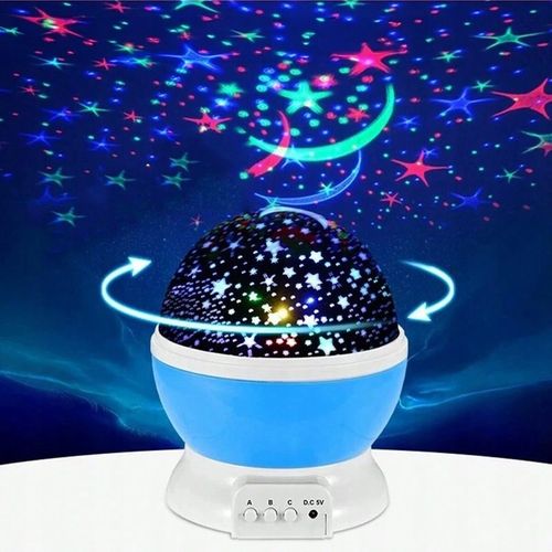 PROJEKTOR GWIAZD KSIĘŻYCA NIEBA OBROTOWY LAMPKA NOCNA RZUTNIK DLA DZIECKA na Arena.pl