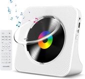 KC-806 Odtwarzacz Płyt CD Bluetooth USB AUX USB-C HDMI Biały + Pilot