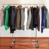 Wieszak na ubrania stojący DROGO Stalowy - 100 kg