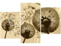 60CM 90 ZEGAR 3 ELEM DMUCHAWCE KREMOWYM TLE ŚCIENNY