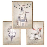 Zestaw trzech plakatów dla dzieci Fairy Land 2