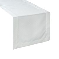 Bieżnik dekoracyjny ELLEN 40x140 Eurofirany biały w srebrne kropki