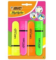zakreślacze mix neon flat blister 4szt 2765
