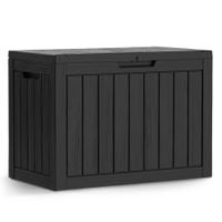 Skrzynia ogrodowa kufer balkonowa schowek na taras balkon 170 litrów Czarna