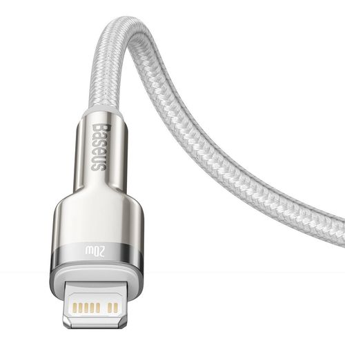 kabel usb-c do lightning baseus cafule, pd, 20w, 2m (biały) na Arena.pl