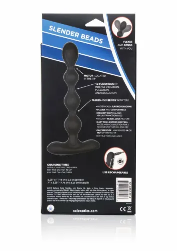 calexotics eclipse slender beads silikonowy masażer z 12 trybami wibracji na Arena.pl