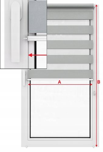 Roleta Dzień Noc na wymiar z napinaczem 57x150 cm na Arena.pl