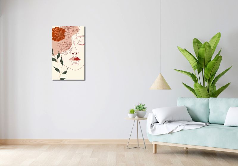 Obraz 40x70cm Beż i Twarz zdjęcie 2