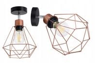 lampa kinkiet ścienny regulowany loft drut diament