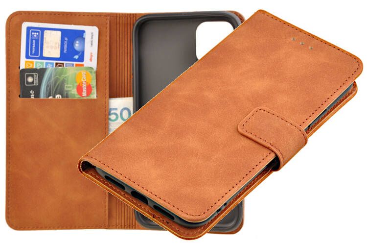 Etui portfel Tender do Apple iPhone 13 brązowy zdjęcie 1