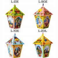 LAMPION ADWENTOWY DLA DZIECI ŚWIECĄCY LED MULTIKOLOR NA RORATY + Baterie