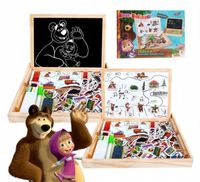 TABLICA MAGNETYCZNA DREWNIANA MASZA I NIEDŹWIEDŹ