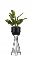 Kwietnik dekoracyjny 56 cm czarny metalowy LOFTOWY