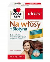 DOPPELHERZ AKTIV Na włosy + biotyna 30 kaps.