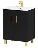 Szafka łazienkowa pod umywalkę Viki 50 czarna (W7)