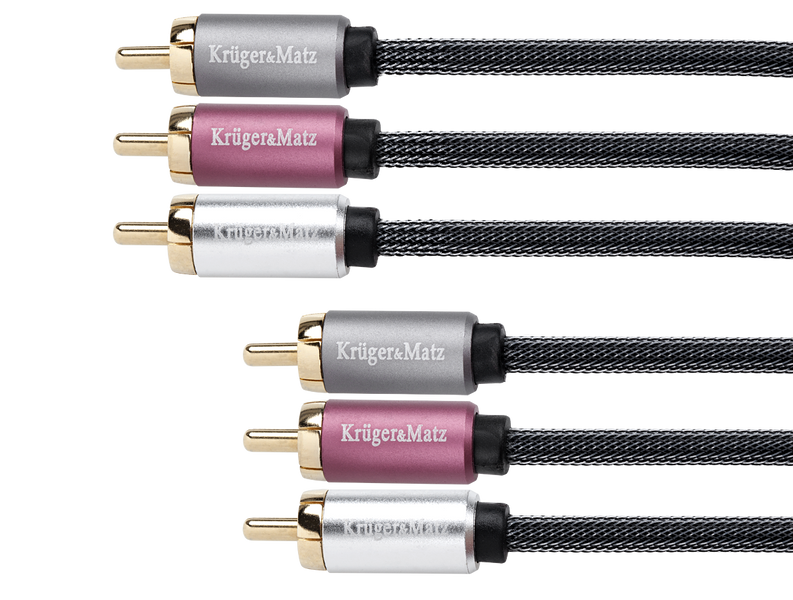 KM0307 Kabel 3RCA-3RCA component 1.8m Kruger&Matz zdjęcie 1