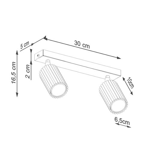 Plafon KARBON 2 biały na Arena.pl
