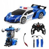 AUTO ROBOT SAMOCHÓD ZDALNIE STEROWANY POLICJA NA PILOT ZABAWKA NA PREZENT