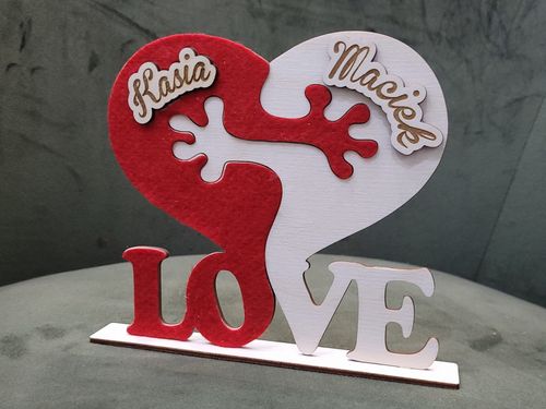 SERCE WALENTYNKOWE Z DOWOLNYMI IMIONAMI - WZÓR 1 na Arena.pl